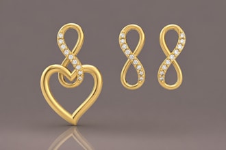 do 3d modeling design for jewelry, 3d earring, pendant, ring, band and rendering