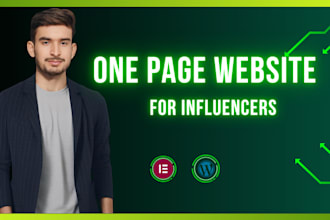 create one page website for influecers