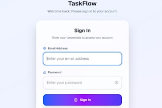 develop a react  next js admin dashboard