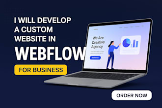 develop a custom website in webflow for any business