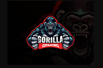 design awesome gunners gorilla logo with unlimited revision