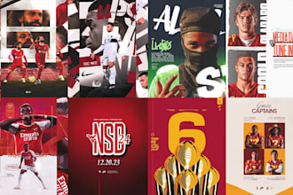 design nba, NFL, mls and ncaa flyer and poster