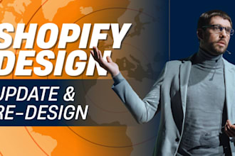 design, redesign, update shopify website, shopify store