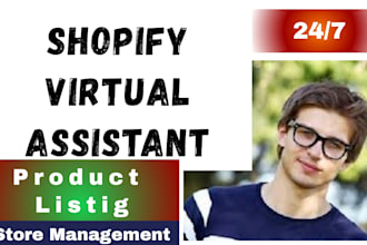 do product listing, inventory upload or update, store management for shopify