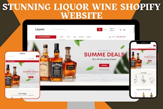 design liquor wine shopify store liquor store wine beverages store wine website