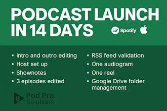 launch and manage your podcast from idea to publishing