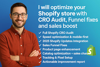 optimize your shopify store with cro audit, funnel fixes and sales boost