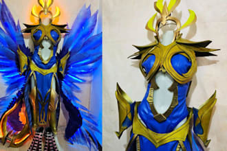 cosplay creation wearable armor cosplay props handmade commission sewing in stl