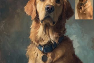 draw disney portrait cartoon character, pet, family illustration art