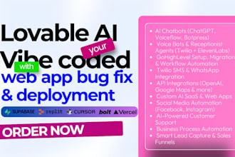 lovable ai saas app fix lovable errors supabase mvp dev n8n automation setup