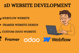 develop build 3d interactive webflow website framer website design odoo design