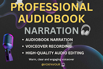 record a professional audiobook narration and voice over