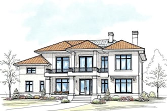 hand draw architectural sketches exterior