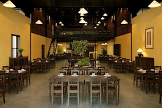 render 3d chophouse,bistro inn,restaurant interior,coffee lounge,pizzeria design