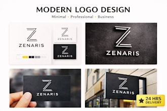 design a professional premium minimalist log