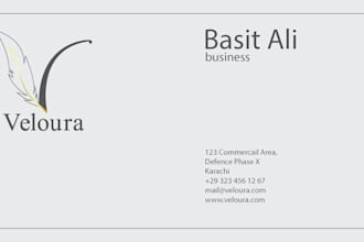 create a professional business card including qr code