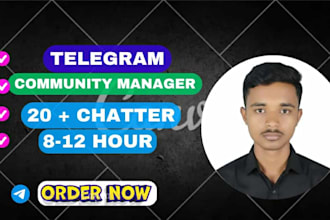 be your telegram crypto group with 20 chatters, or manager
