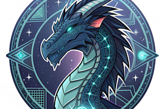 create a awesome rpg fantasy or sci fi logo for you