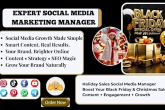 professionally manage your black friday and christmas social media