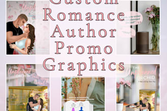 create custom romance book promo graphics for social media