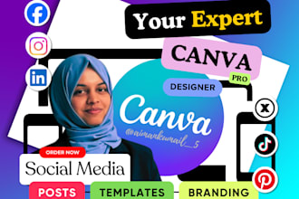 be your expert canva designer for social media posts, templates and branding
