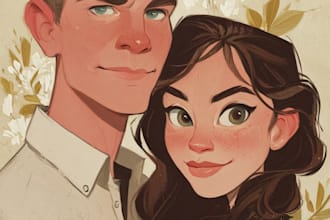 paint custom couple portrait