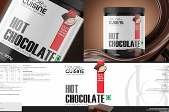 design premium supplement and protein powder packaging
