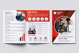 do business proposal trifold brochure company profile pdf design