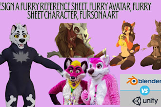 design a furry reference sheet, furry avatar, furry sheet character, fursona