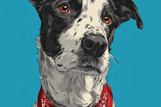 draw pet portrait with disney style