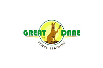 design modern fence staining company logo