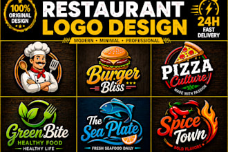 design unique restaurant food logo for your business