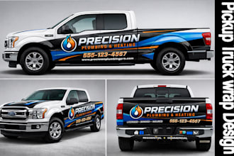 create pickup wrap, van wrap, car wrap, truck wrap, any vehicle wrap design