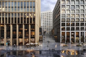 construct 3d high end, mixed used building, cityscapes, archiviz, cgi rendering