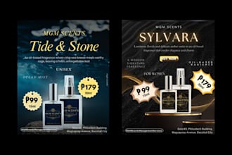 create a professional product marketing posters and ads