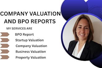 provide expert company, startup, and equity valuation with dcf and bpo report