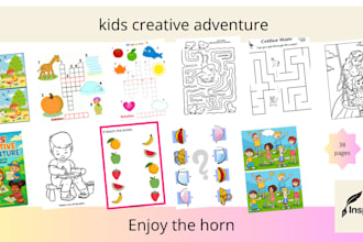 create a printable kids activity book PDF