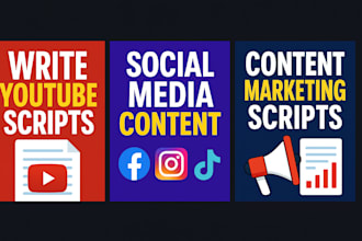 write engaging youtube scripts and social media content for your brand