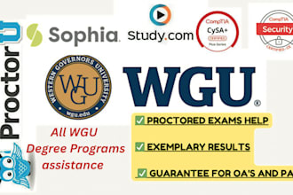 tutor you wgu course and sophia course