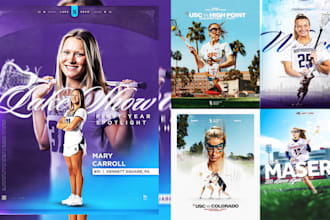create professional lacrosse gameday posters and social media graphics
