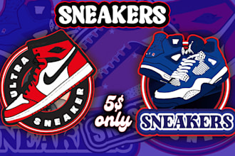 design a sneaker and shoes logo