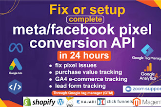 setup meta facebook pixel and fix capi server side tracking
