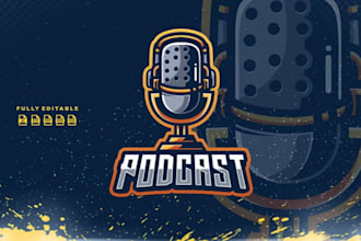 creative a modern podcast logo