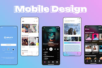 do mobile app design in figma for IOS, android