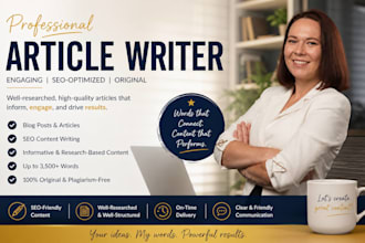 seo article writing, content writing and blog post