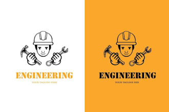 make a vintage mascot engineering logo