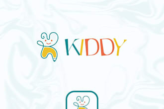 design a cute and playful kiddy logo for your brand