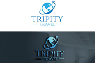 create an unique hotel tourism outdoor travel agency logo