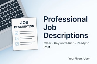 write professional job descriptions for top talent