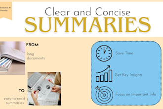 summarize your reports, books, pdfs, articles